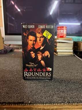 Rounders VHS Tape (1999) Starring Matt Damon and Edward Norton Miramax Home Ente